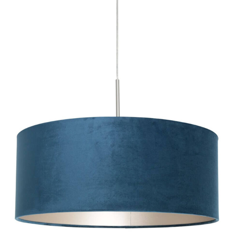 Steinhauer - Lampe suspendue lampe de salle à manger lampe de salon colorée en acier textile bleu Steinhauer - Lampe suspendue lampe de salle à manger lampe de salon colorée en acier textile bleu