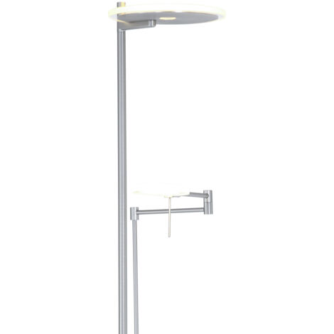 Sienna Turound Mutter-Kind-Lampe Stahl gebürstet, Glas transparent