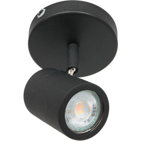 Sienna Upround Faretto Singolo Nero Opaco IP44