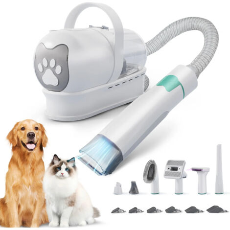 SIENTICE 13000Pa chien toilettage pour animaux de compagnie sèche-cheveux 7-en-1 Air chaud rapide et silencieux sèche-cheveux pour animaux de compagnie aspirateur pour chat sèche-cheveux nettoyant