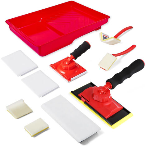 SIENTICE Kit d'outils pour bordures de peinture – Ensemble de 10 pièces pour la peinture murale – Outils professionnels de décoration intérieure pour plafonds, angles et bords – Fournitures pour la ré