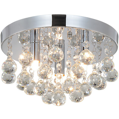 SIENTICE Luminaire encastré élégant en cristal - Plafonnier G9 à lumière chaude, un luminaire écoénergétique et étincelant adapté aux salons, chambres