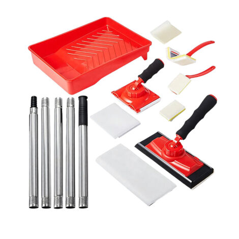 SIENTICE Outil de peinture pour bords (Edger) avec manche d'extension fileté : L'applicateur ultime à tampon réglable pour murs, plafonds, moulures et plinthes