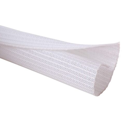 SIENTICE Protective sleeve for cable harnesses, protective sleeve for optical cable harnesses, 6 meters, 16 mm, white