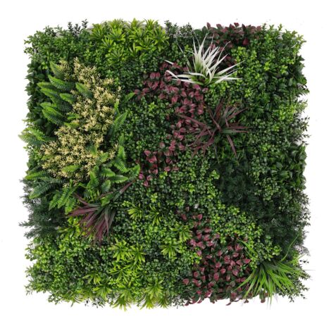 Siepe artificiale "Amazzonia" per esterno e giardino da 100 x 100 cm