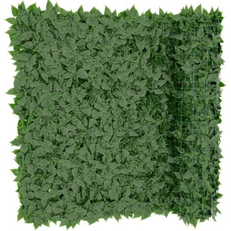 Traliccio estensibile Edera Siepe finta Legno balcone giardino 100x200  Verde (Super)