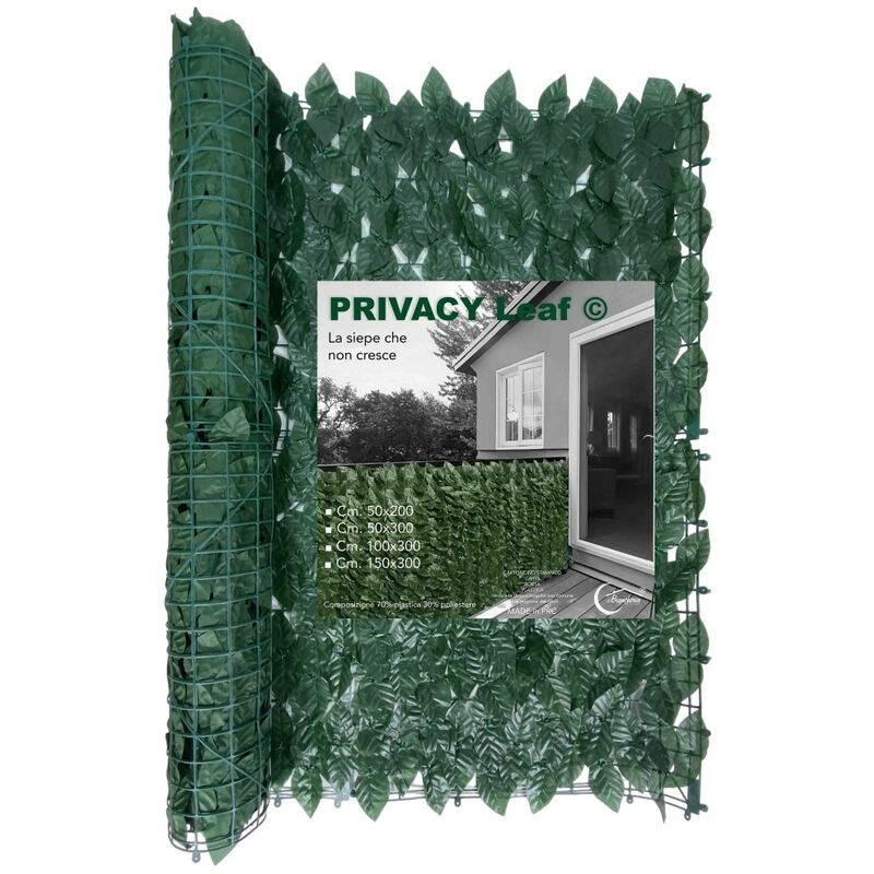 Siepe Privacy Leaf Finta Artificiale A Foglie Per Muri E Balconi Or...