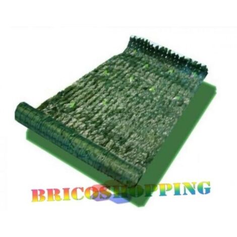 Siepe Sintetica Artificiale Finta Foglia Lauro Edera 3x1 Schermo Totale 2400 - Colore: Edera