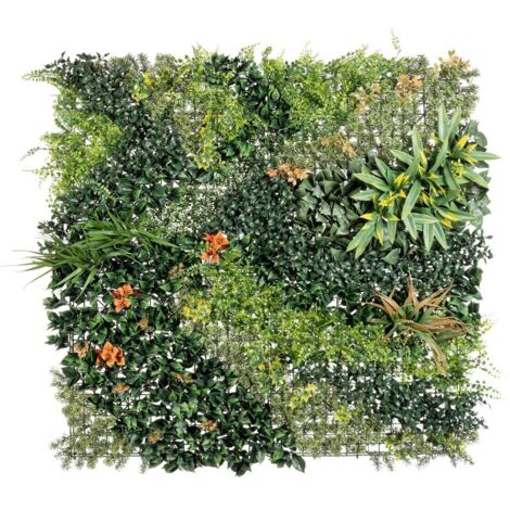 Siepe sintetica Yes Everyday pannello mix fiore arancio 0790452