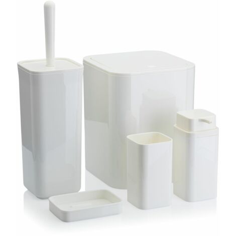 Sierra 5-teiliges Badezimmer-Set, weiß
