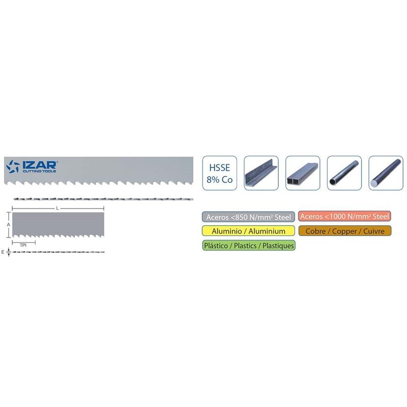 

34791 - Sierra cinta hsse8% flex 02450x027x0.90-06-10s - Izar