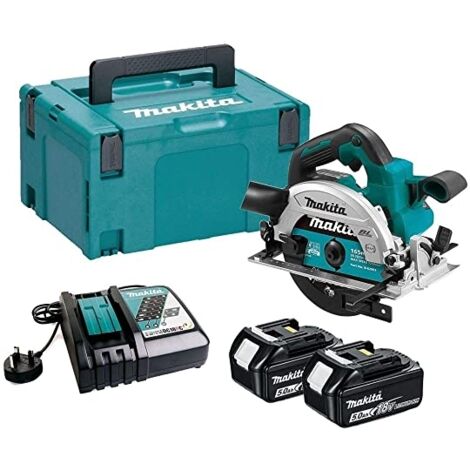 Sierra circular 18 V Li-Ion 5 Ah Batería 18 V LXT Ø 165 mm MAKITA - 2 baterías, cargador, maletín - DHS660RTJ
