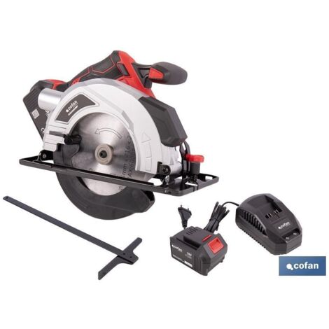 Sierra circular a batería Li-ion 20 V Ø185 mm con motor brushless