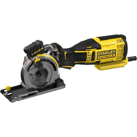 Sierra circular eléctrica multimaterial con cable STANLEY FATMAX FME380K-QS 650W Discos de sierra, disco de diamante y maletín de transporte incluidos