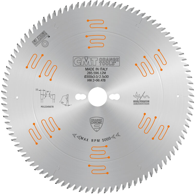 CMT - 285.596.12M sierra circular para molduras 300X3.0/2.5X30 Z=96 atb - 3#4