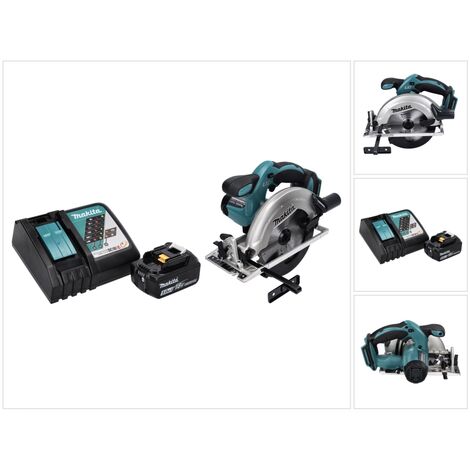 Sierra circular sin cable Makita DSS 611 RT1 18 V 165 mm + 1x batería 5,0 Ah + cargador