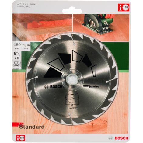 Sierra circular STANDARD Ø 150- taladro 20 T 24 BOSCH 2609256806
