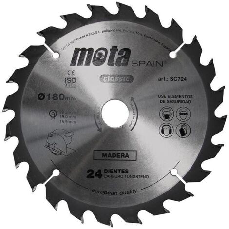 MOTA HERRAMIENTAS E3/39554 Sierra Circ.Widia 180Mm 7 1-4 60 Dts C Lp18 Sc760P