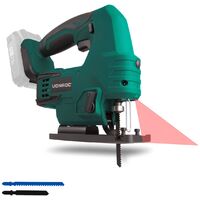 Sierra de calar vertical inalámbrica VONROC VPower 20V (sin batería) Incl. hojas de sierra, guía paralela y bolsa de almacenamiento