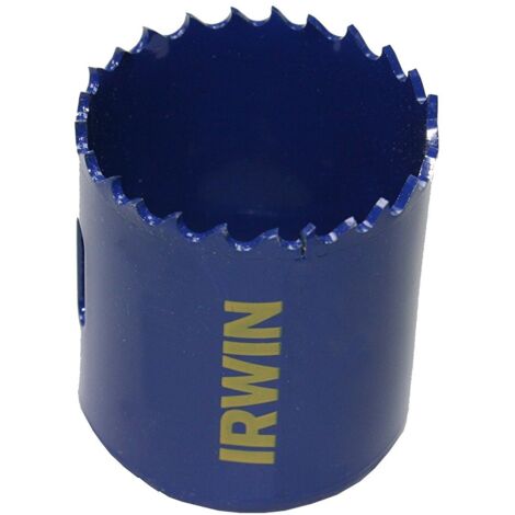 Sierra de corona bimetálica IRWIN 46 mm, corte rápido para construcción, instalación eléctrica, plomería, acero inoxidable, aluminio, alta durabilidad