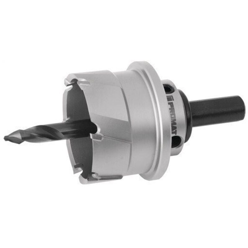 

Sierra de corona D.56mm corte D.20mm con punta de carburo con broca y muelle PROMAT