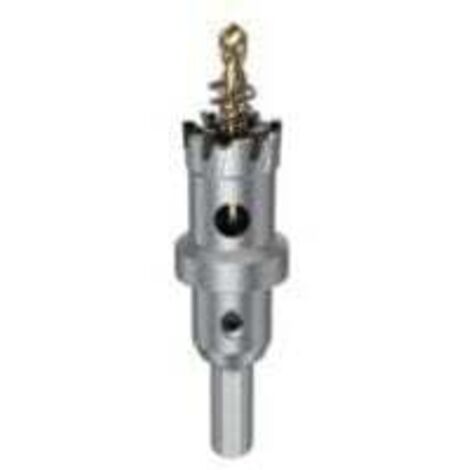 Sierra de corona para metal de 22 mm, cortador de coronas TCT con brocas piloto, broca de carburo cementado de alta resistencia para hierro, acero inoxidable, plástico y cobre.