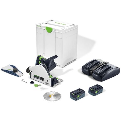 Sierra de inmersión FESTOOL TSC 55 5.0 KEBI-PLUS/XL - 2 baterías 18V 5.0Ah + hoja de sierra Ø 160 mm - 577342