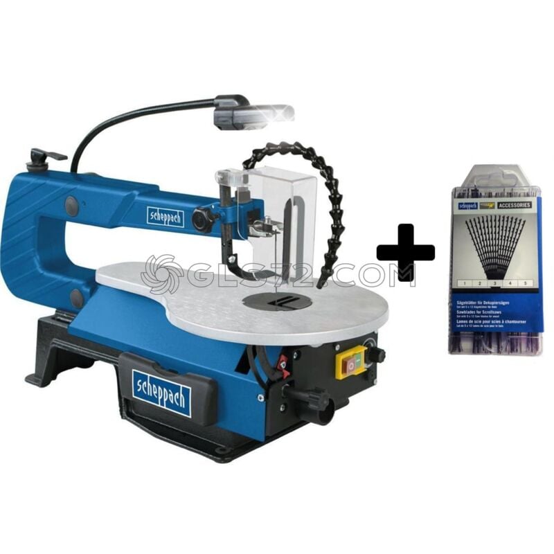 

Scheppach - SIERRA DE MARQUETERÍA PRECISIÓN PLÁSTICO METAL SD1600V + KIT 60 HOJAS