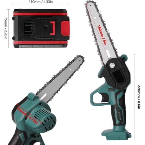 ZVD Sierra de podar eléctrica portátil recargable de 21 V: para cortar madera y cortar ramas de huerto (1 batería)