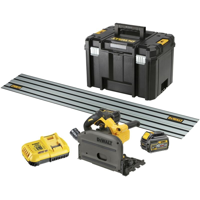 

Dewalt DCS520T2-QW Sierra de Incisión sin escobillas XR FLEXVOLT 54V con 2 baterías 54V/18V Li-Ion 6,0Ah Ø165mm y 59mm prof. con maletín TSTAK VI