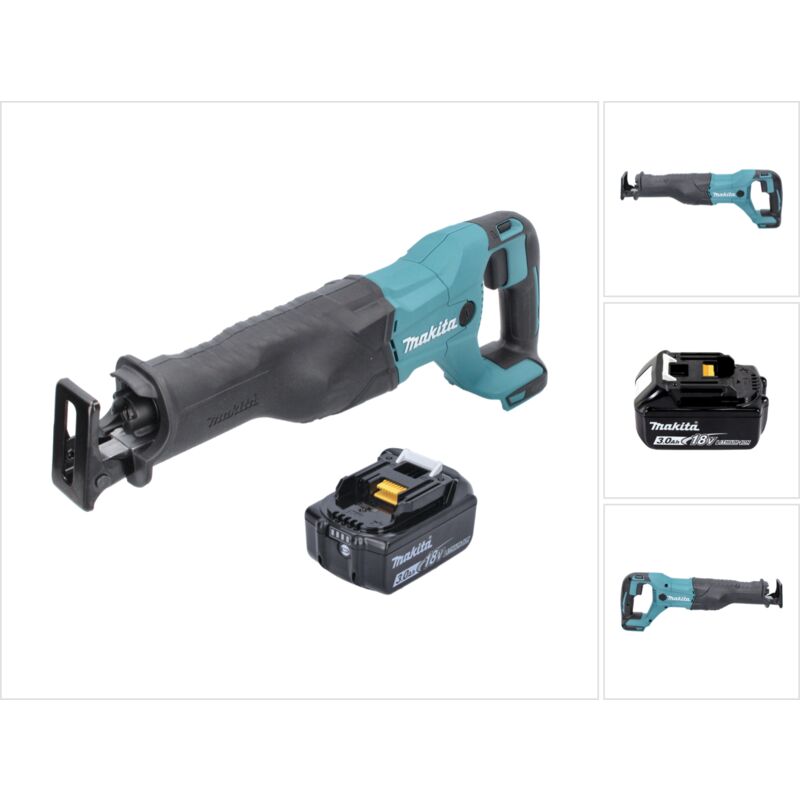 Sierra sable sin cable Makita djr 186 F1 18 v + 1x batería 3,0 Ah - sin cargador