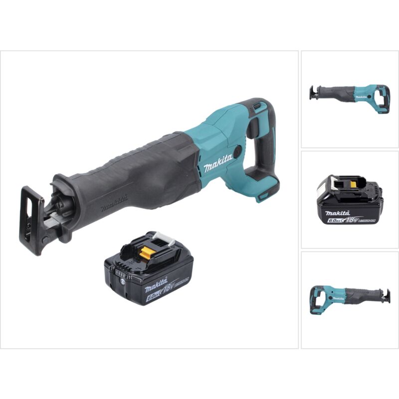 Sierra sable sin cable Makita DJR 186 G1 18 V + 1x batería 6,0 Ah - sin cargador