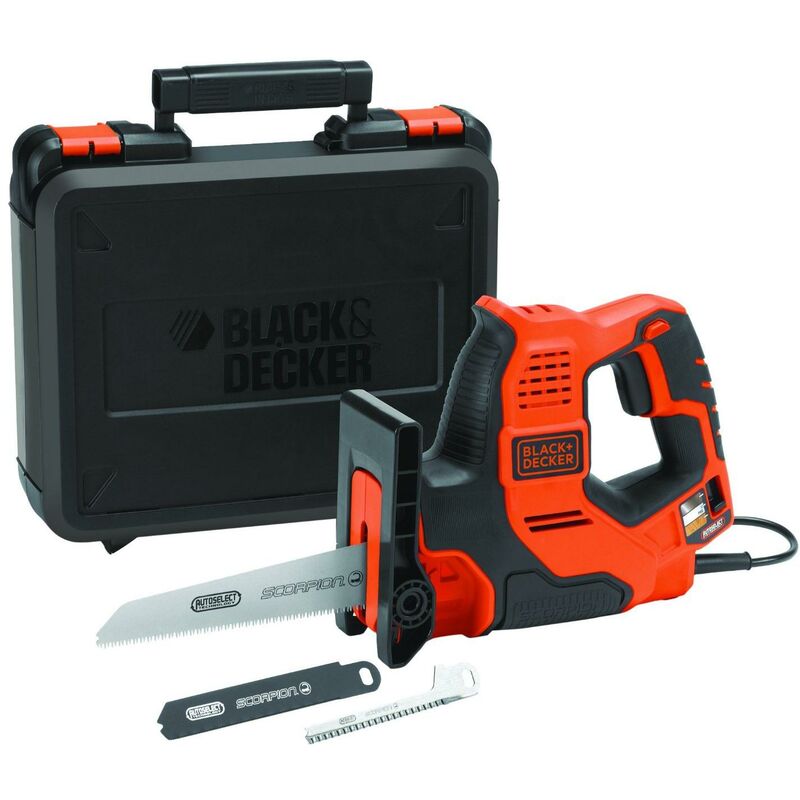 

Black+decker - Sierra Scorpion 500W AutoSelect + 3 hojas y maletín Black+Decker RS890K-QS