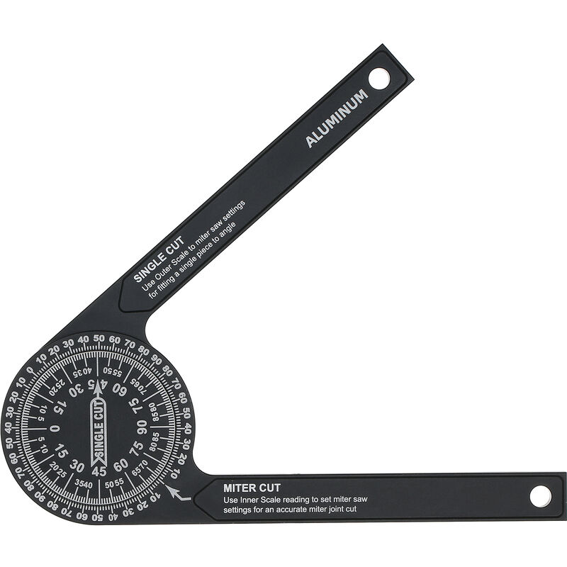 

Sierras de inglete de 7 pulgadas Transportador Aleacion de aluminio a prueba de oxido Escalas de lectura precisas Buscador de angulo de inglete