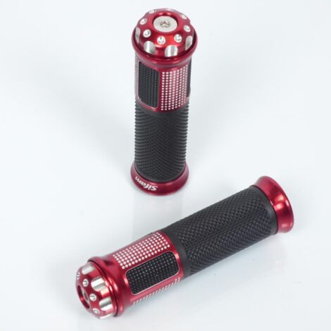 sifam griff rot und schwarz alu / gummi für motorrad lenker