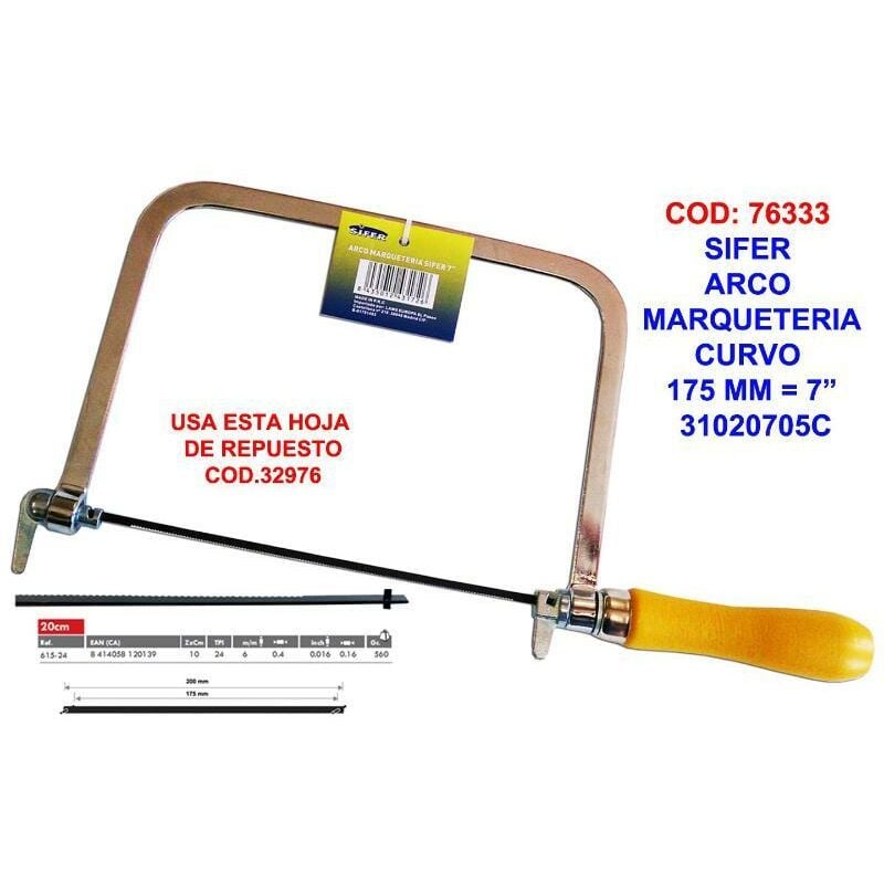 

sifer arco marqueteria 175 mm curvo 7 31020705c - Mibricotienda