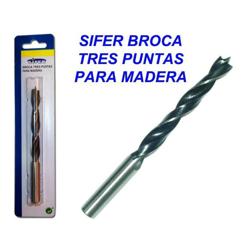 

sifer broca tres puntas para madera 10 - Mibricotienda