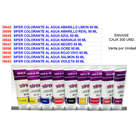 SIFER Colorante al Agua Ocre 50 ml