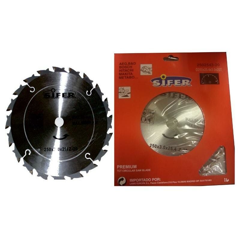 

sifer disco desbrozadora 250x25,4x3.0 z20 2502543-20 - Mibricotienda