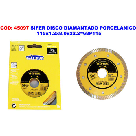 SIFER Disco Diamantato Porcellanato 115x1,2x8,0x22.268P115