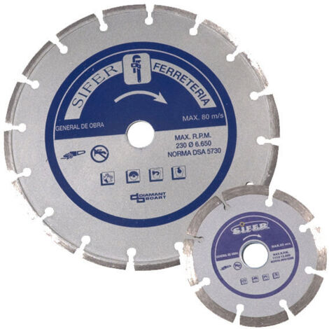 sifer disco diamante 230 pastilla   7 mm segmentado azul 14434