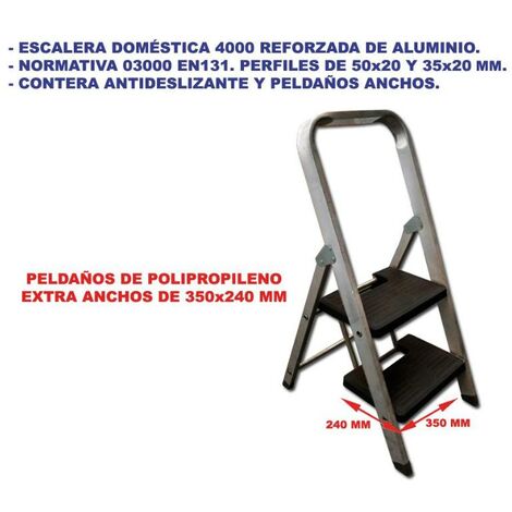 sifer escalera aluminio reforzada 2 peldaños anchos  4000-03000