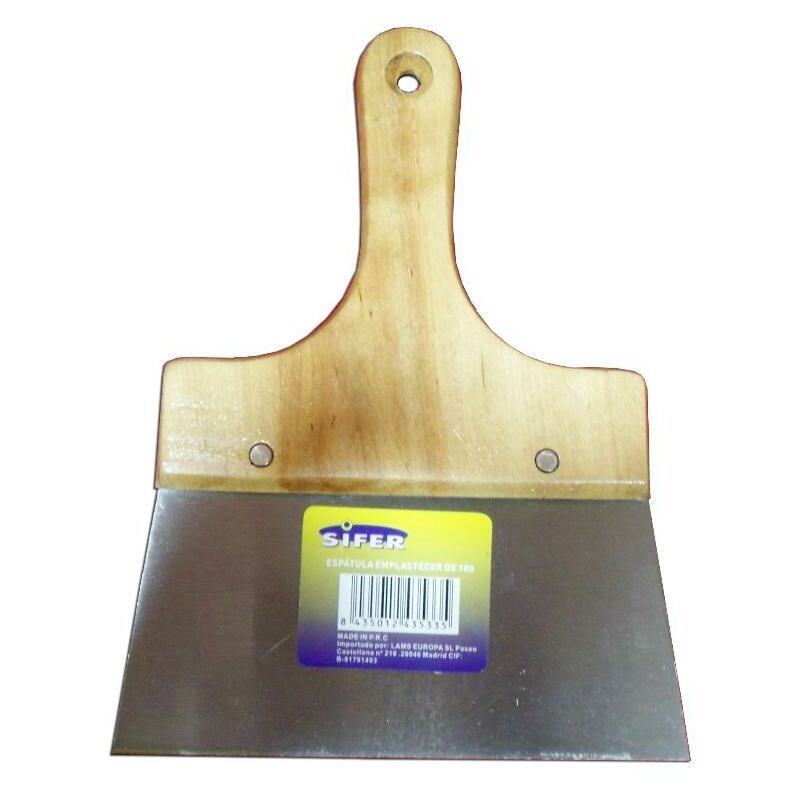 

sifer espatula emplastecer acero mango madera 120 mm h0316 - Mibricotienda