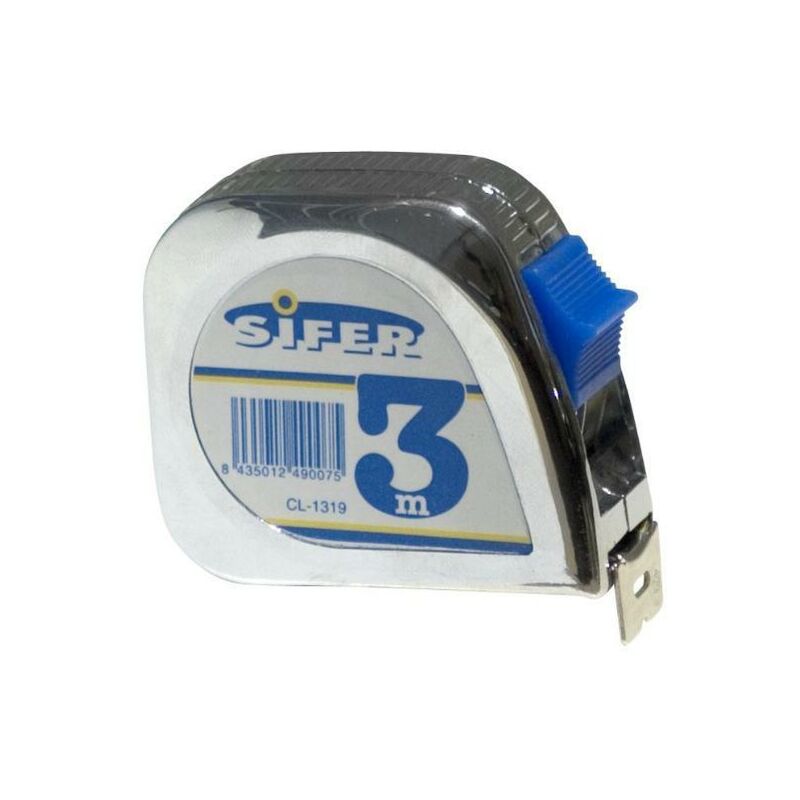

MIBRICOTIENDA sifer flexometro cromo 3m 19mm con freno y clip