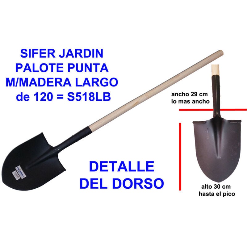 Sifer - Garden Bâton à pointe longue en bois S518LB