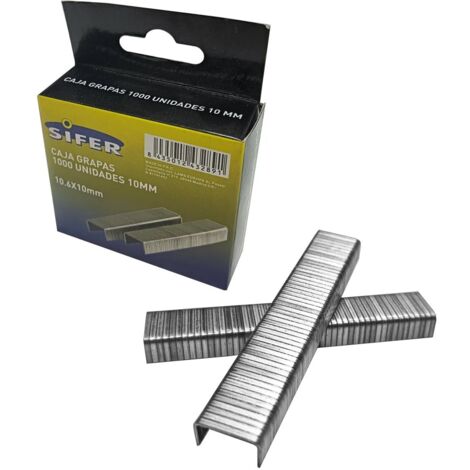 SIFER GRAPAS GALVANIZADAS N1010.6x10 MM CAJA 1000 UNIDADES