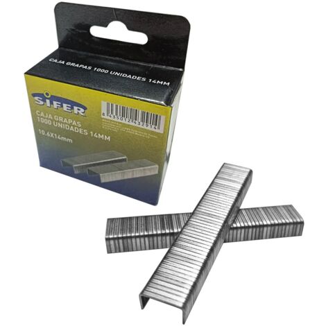 SIFER GRAPAS GALVANIZADAS N1410.6x14 MM CAJA 1000 UNIDADES