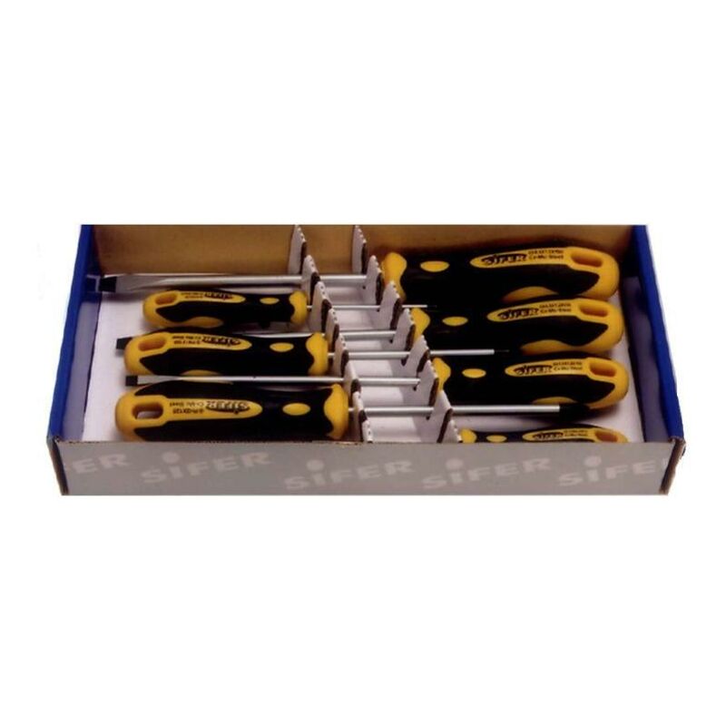 

sifer juego 7 destornilladores bocas plana-recta-ph 531510 - Mibricotienda
