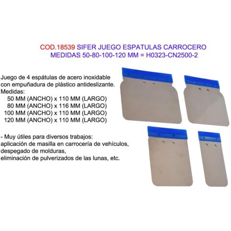 sifer juego espatulas carrocero 50-80-100-120 mm h0323-cn2500-2