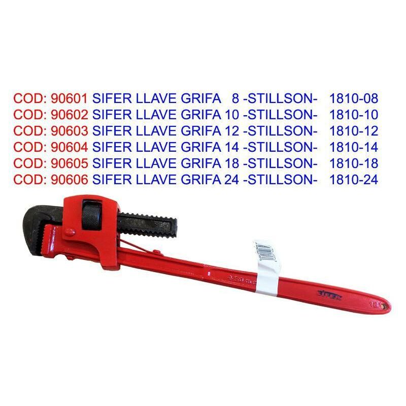 

sifer llave grifa 18 -stillson- 1810-18 - Mibricotienda